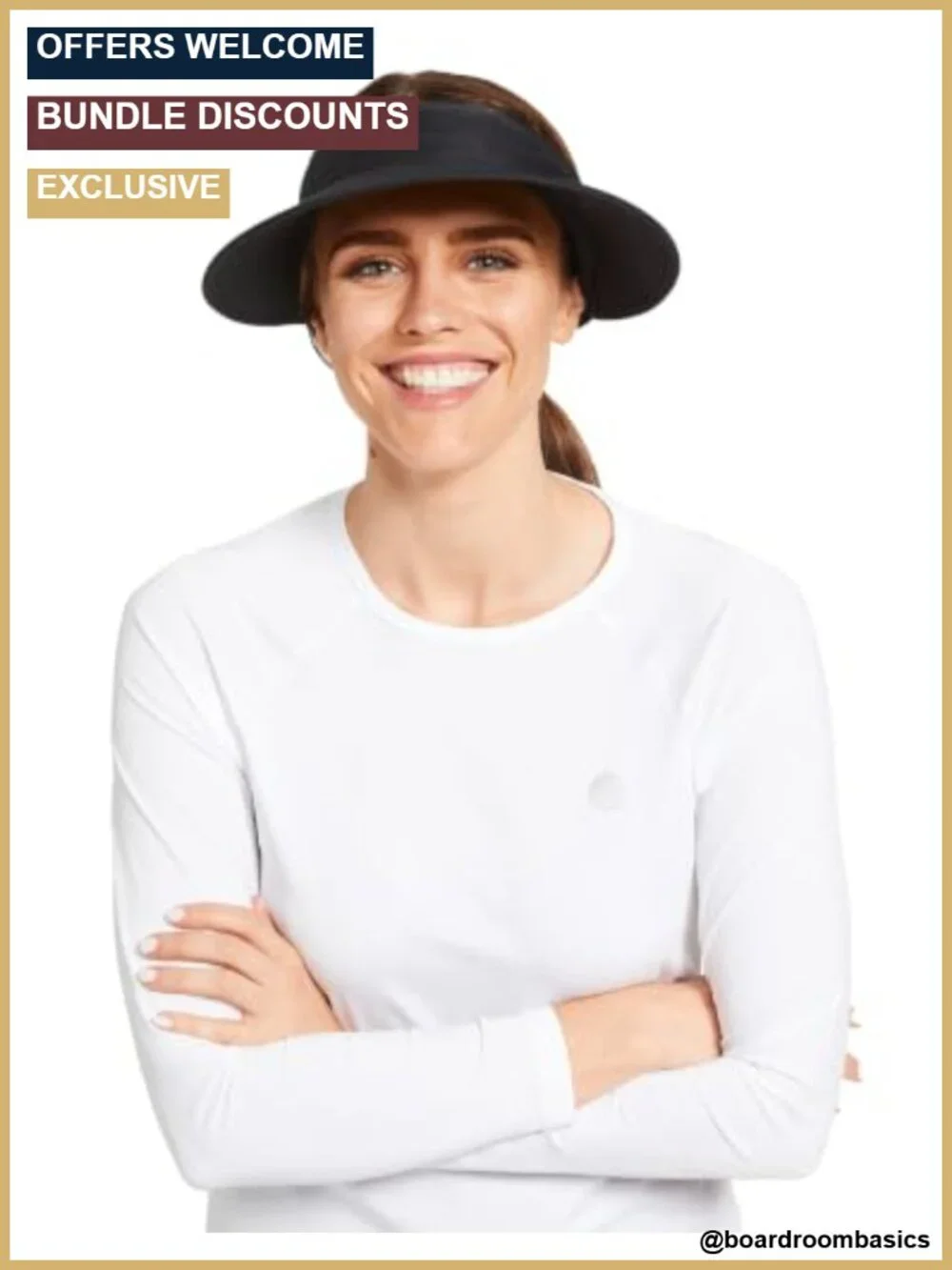 UPF 50+ Convertible Sun Visor Hat with Sweatband - Lightweight, Packable,